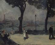 William Glackens Park on the River Sweden oil painting artist